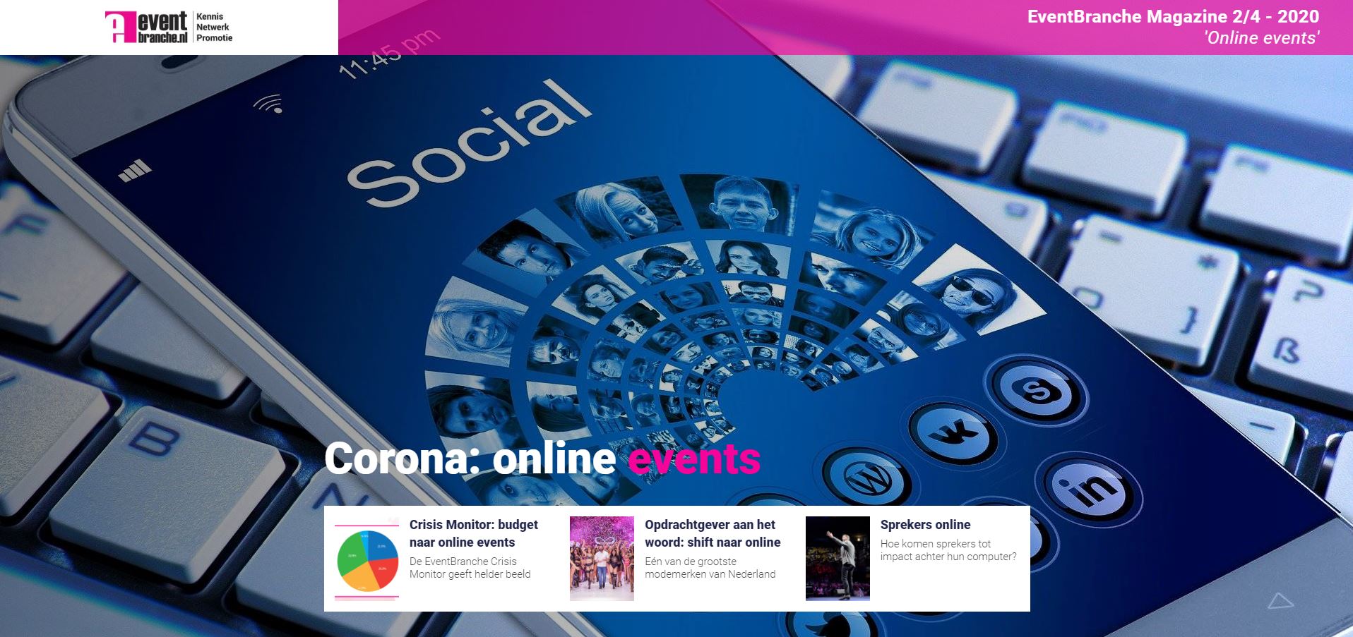 EventBranche Magazine online (deel 2/4) Online Events: cijfers, opdrachtgevers en aanbod